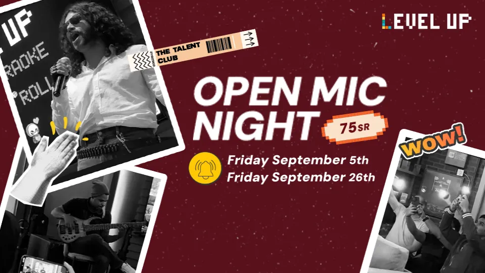 Open Mic Night at Level Up in Riyadh - Image 1